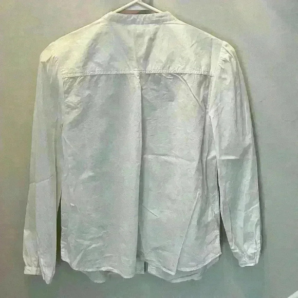 JCREW Embellished white blouse with black detailing. Size Small - Picture 4 of 5